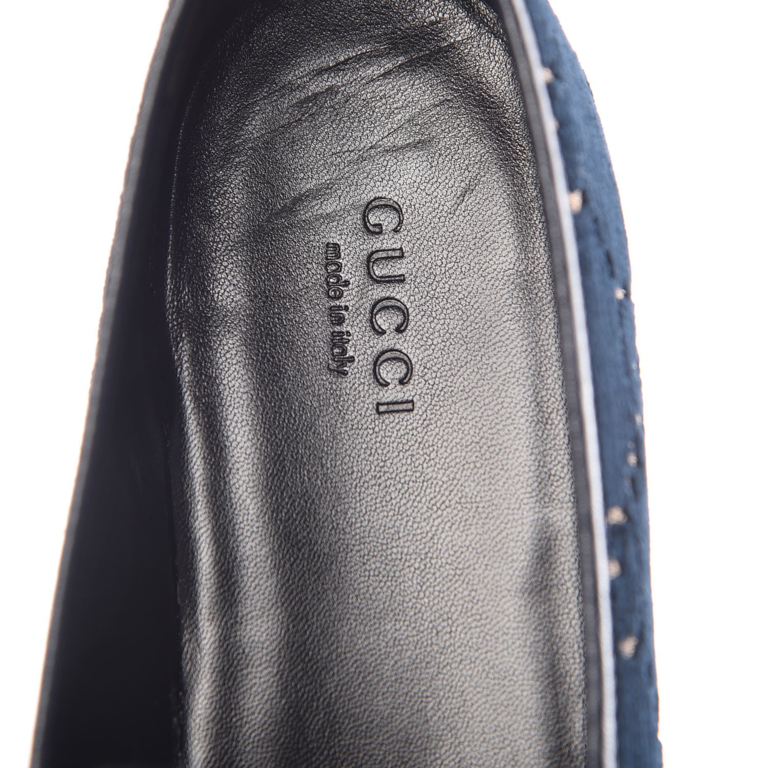 Gucci Velvet GG Monogram Horsebit Womens Jordaan Loafers 40.5 Blue Beige 7 of 9