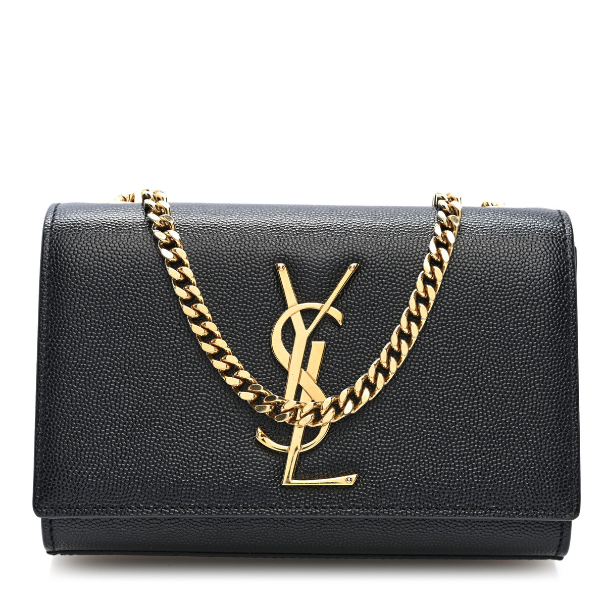 Saint Laurent Grain De Poudre Small Monogram Kate Satchel Black 1 of 8