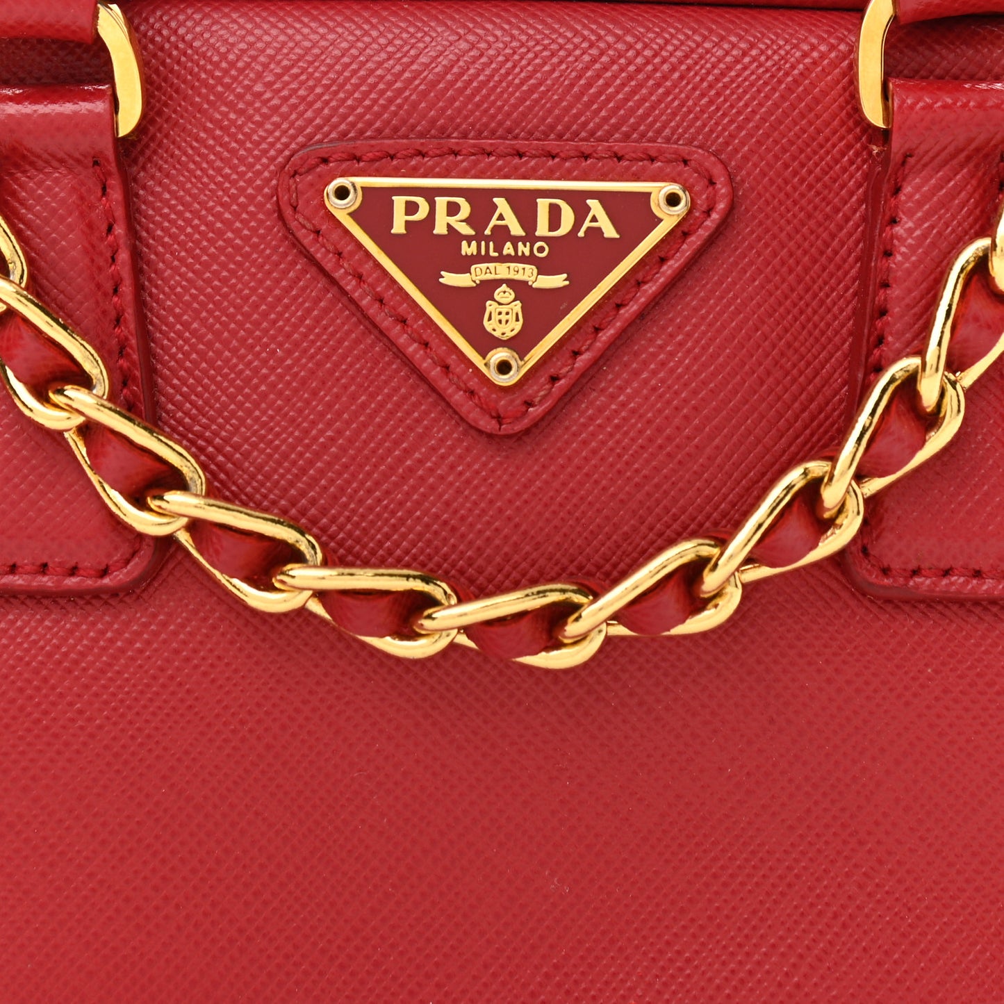 Saffiano Lux Mini Top Handle Crossbody Bag Fuoco