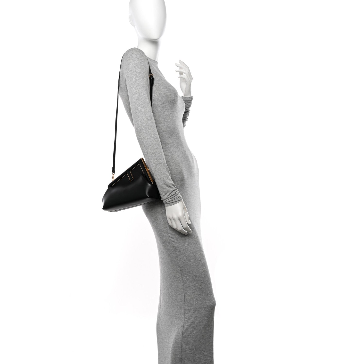 Fendi Shiny Nappa Small Fendi First Black 2 of 10