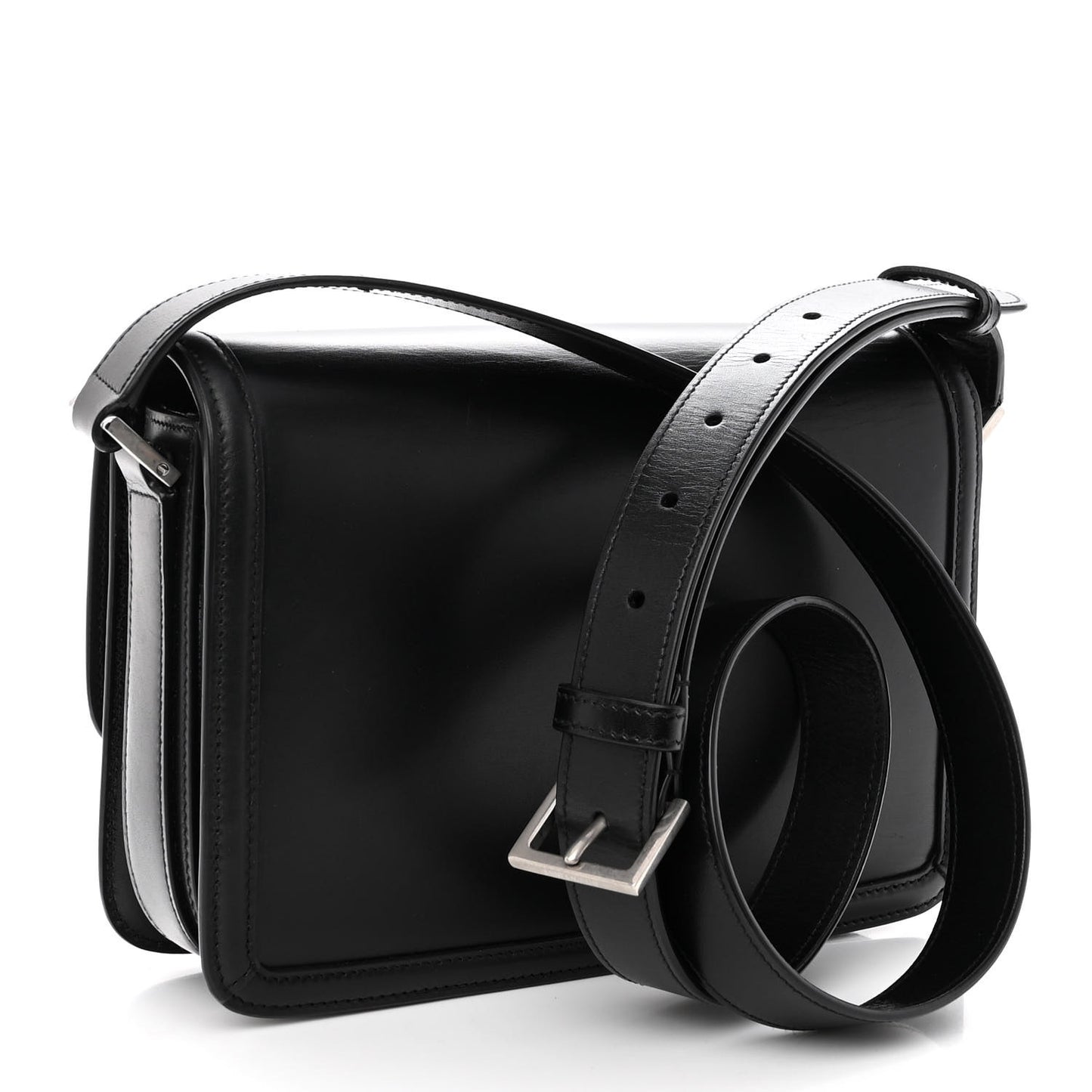 Box Calfskin Monogram Medium Solferino Satchel Black