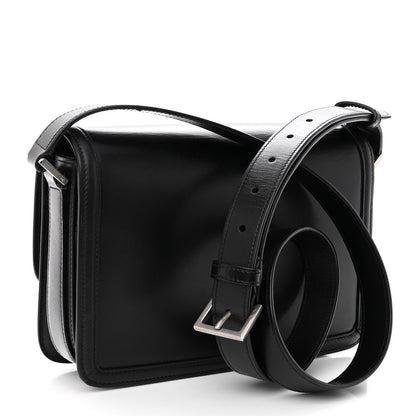 Saint Laurent Box Calfskin Monogram Medium Solferino Satchel Black 3 of 12