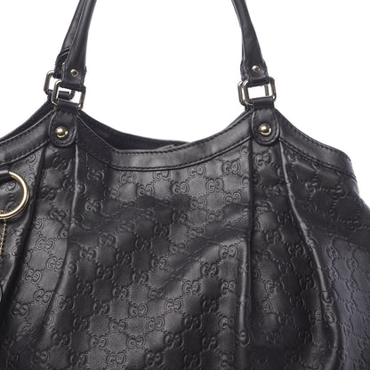 Gucci Guccissima Large Sukey Tote Black 14 of 16