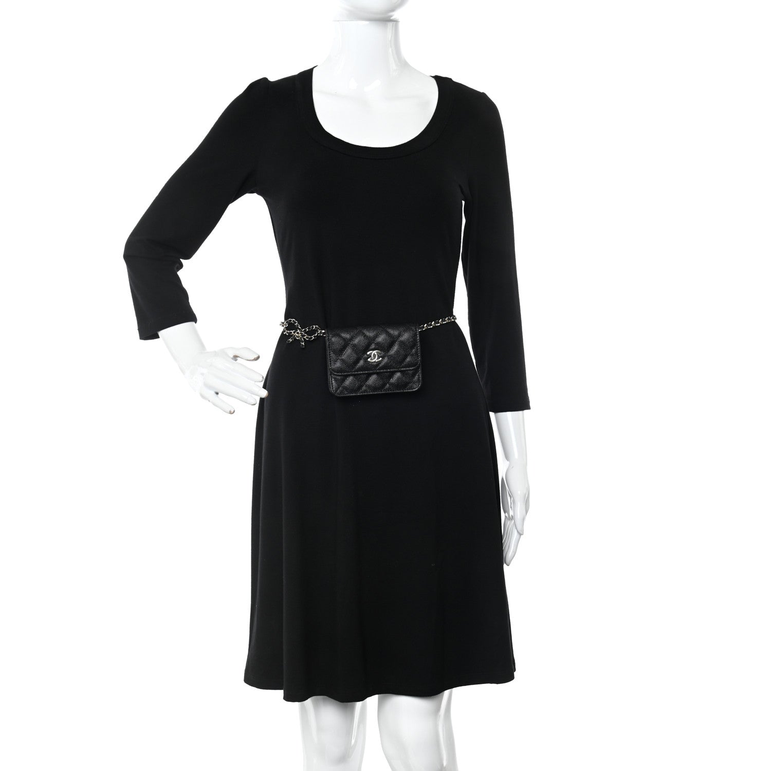 Chanel Caviar Quilted Bow Belt Bag Black 2 of 12