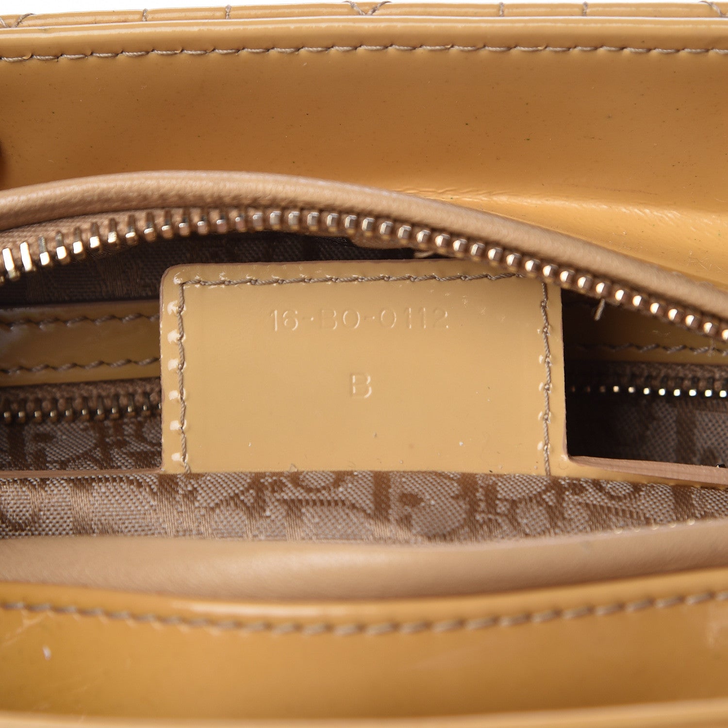 Christian Dior Metallic Patent Cannage Medium Lady Dior Yellow 7 of 10