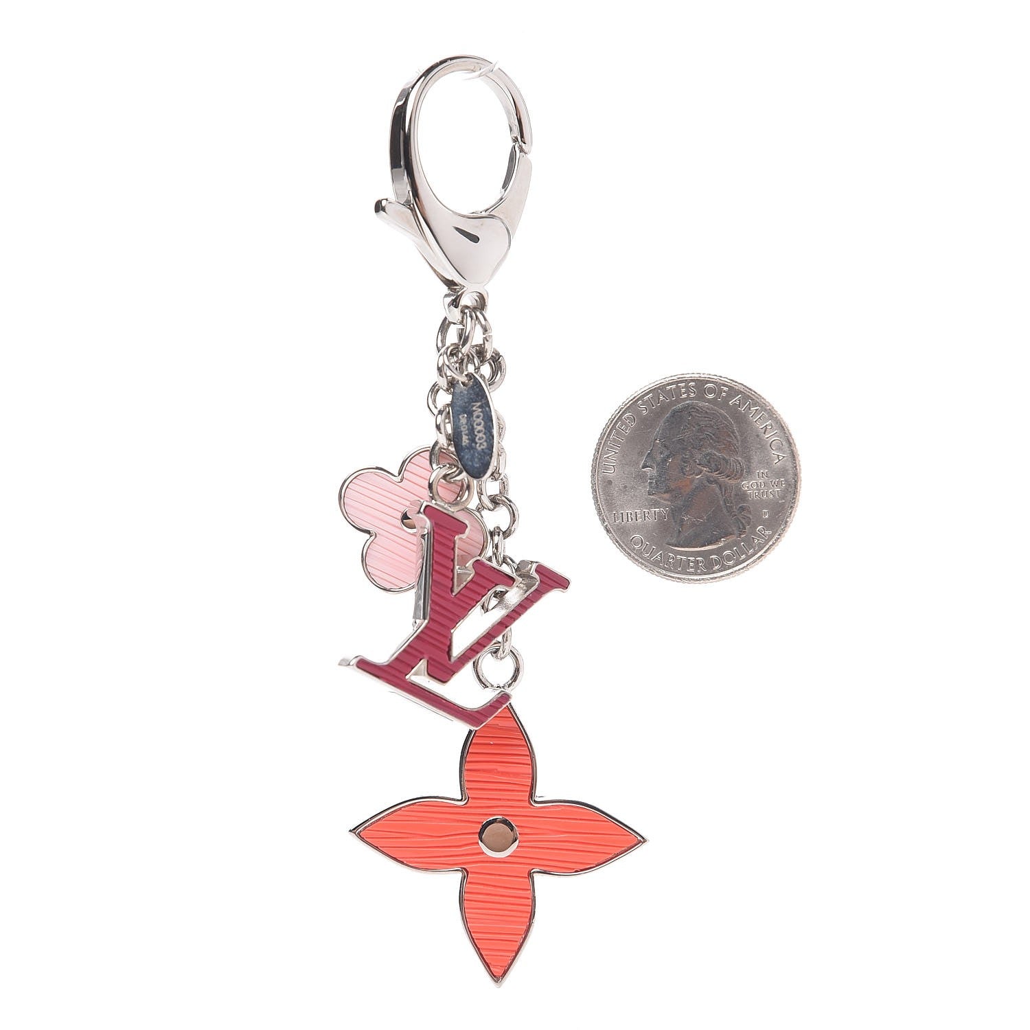 Louis Vuitton Fleur d'Epi Bag Charm BB Pink 2 of 3