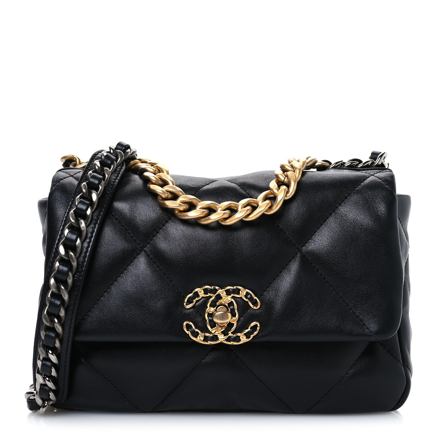 Chanel Lambskin Quilted Medium Chanel 19 Flap Black 1 of 11