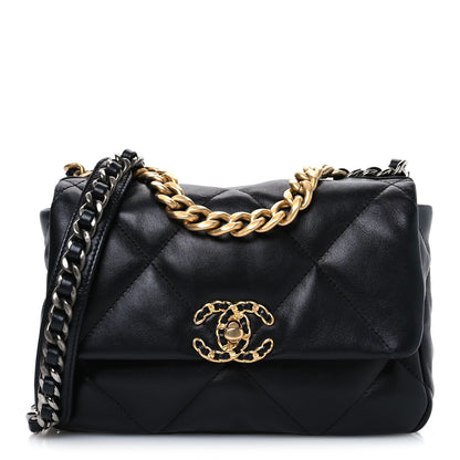Chanel Lambskin Quilted Medium Chanel 19 Flap Black 1 of 11