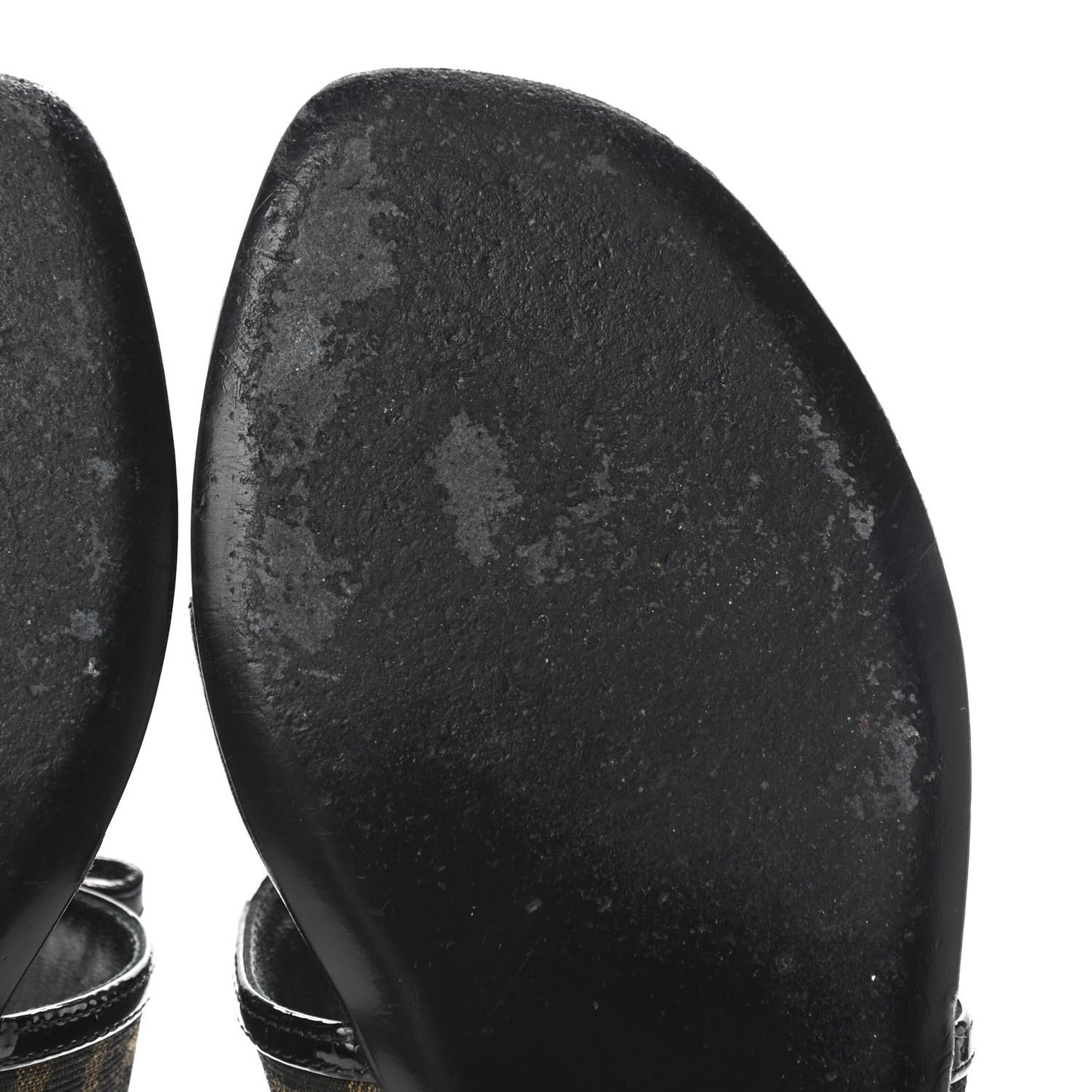 Patent Zucca Thong Sandals 36.5 Black
