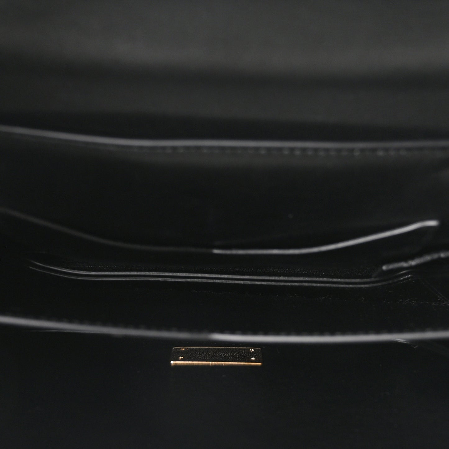 Calfskin Mount Envelope Bag Black