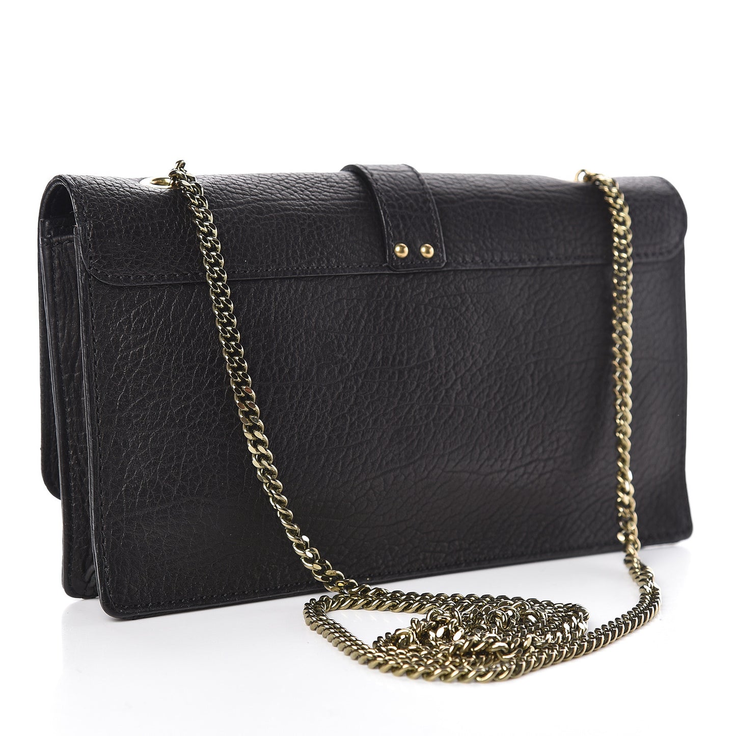 Calfskin Aurore Wallet on Chain Black