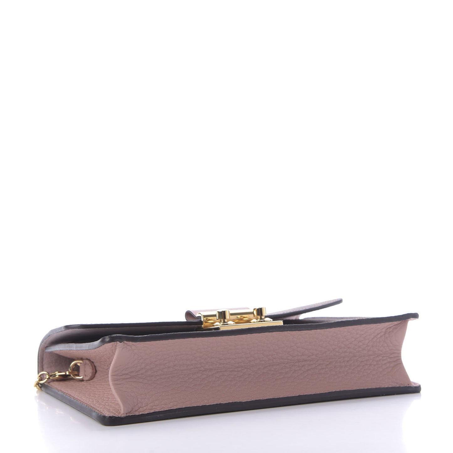 Damier Ebene Croisette Chain Wallet Magnolia