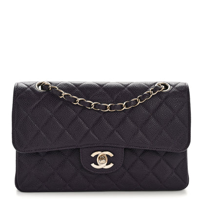 Chanel Caviar Quilted Small Double Flap Dark Purple 1 of 15