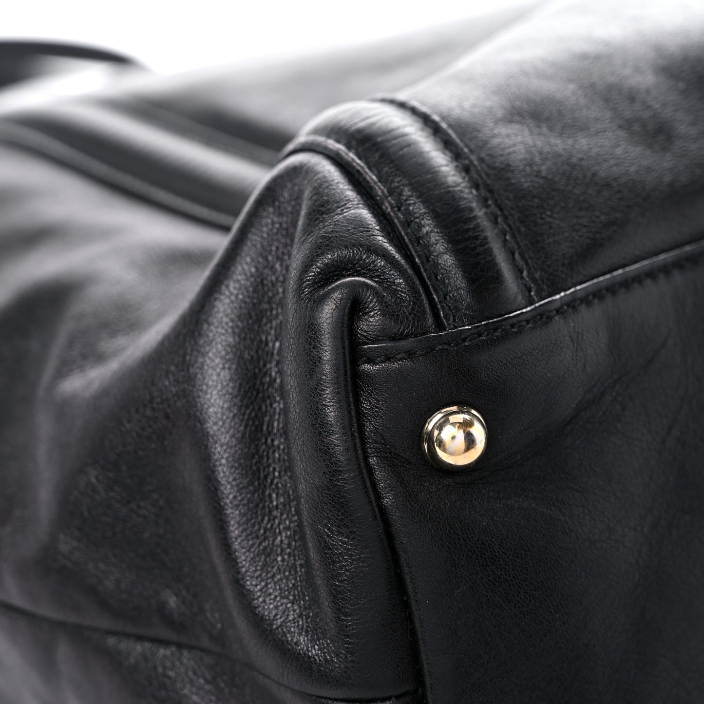 Calfskin Large Britt Shoulder Bag Black