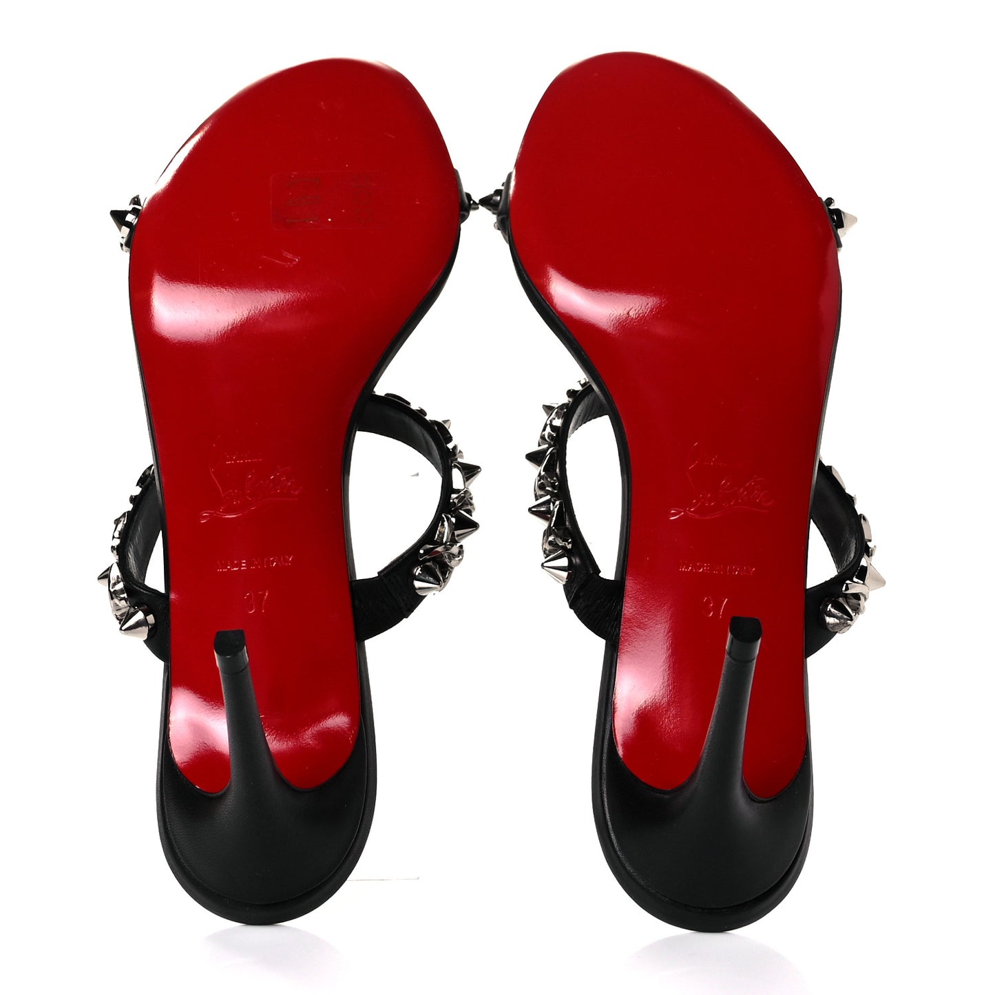 Kid Just Chain Stiletto Slide Sandals 37 Black