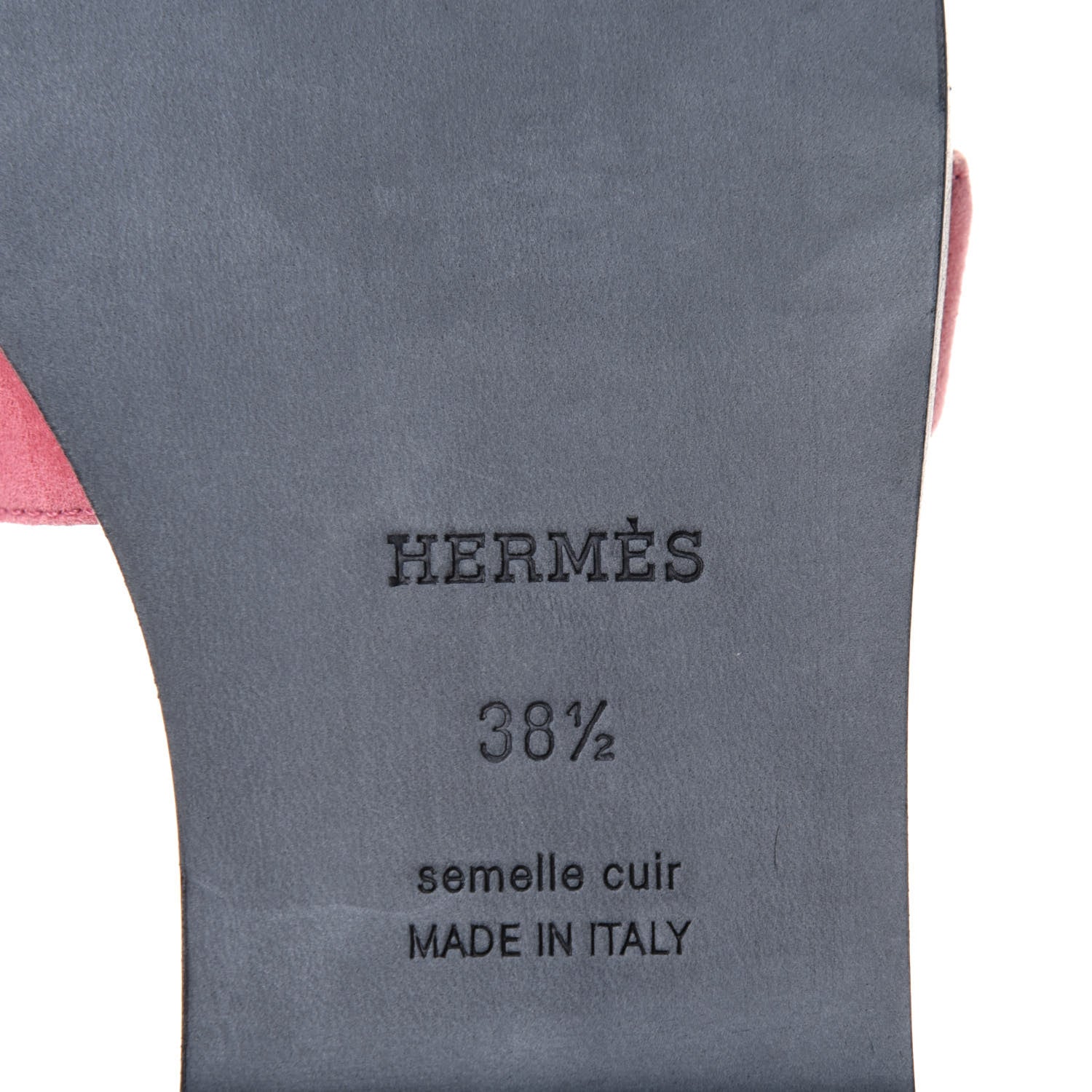 Hermes Suede Goatskin Oran Sandals 38.5 Rose De Venice 7 of 10