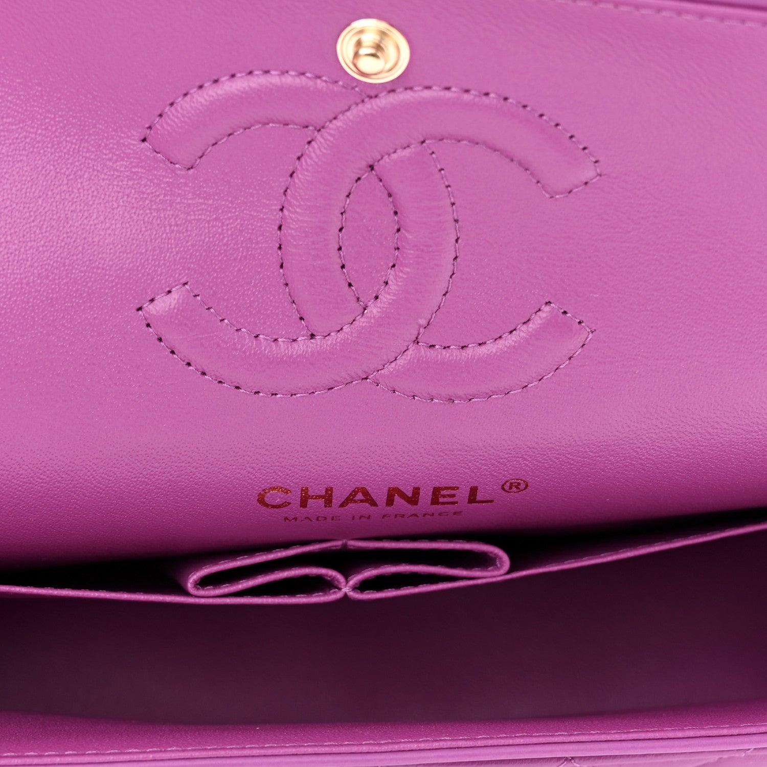 Chanel Lambskin Quilted Small Double Flap Purple 4 of 9