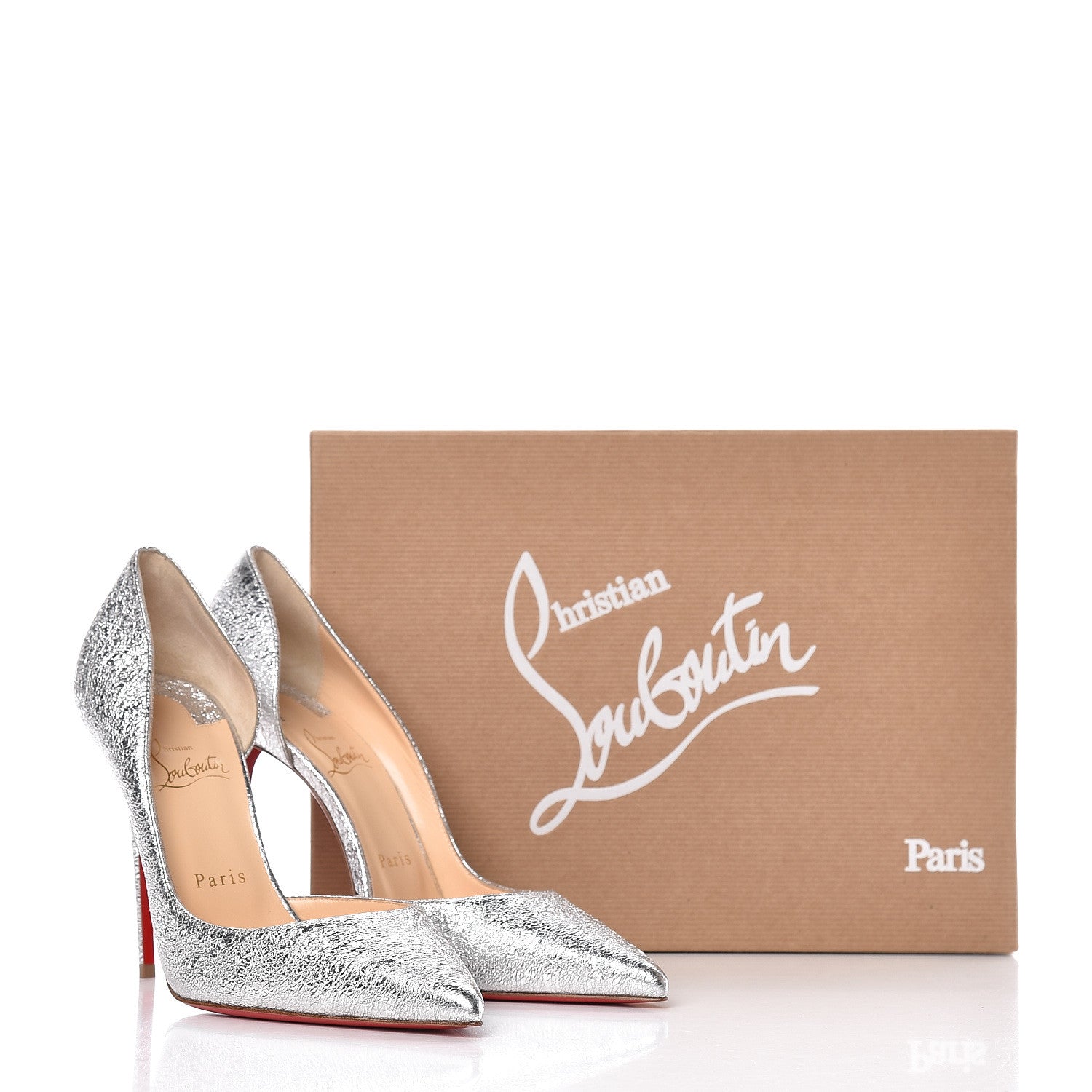 Christian Louboutin Specchio Vintage Iriza 100 Pumps 38 Silver 11 of 11