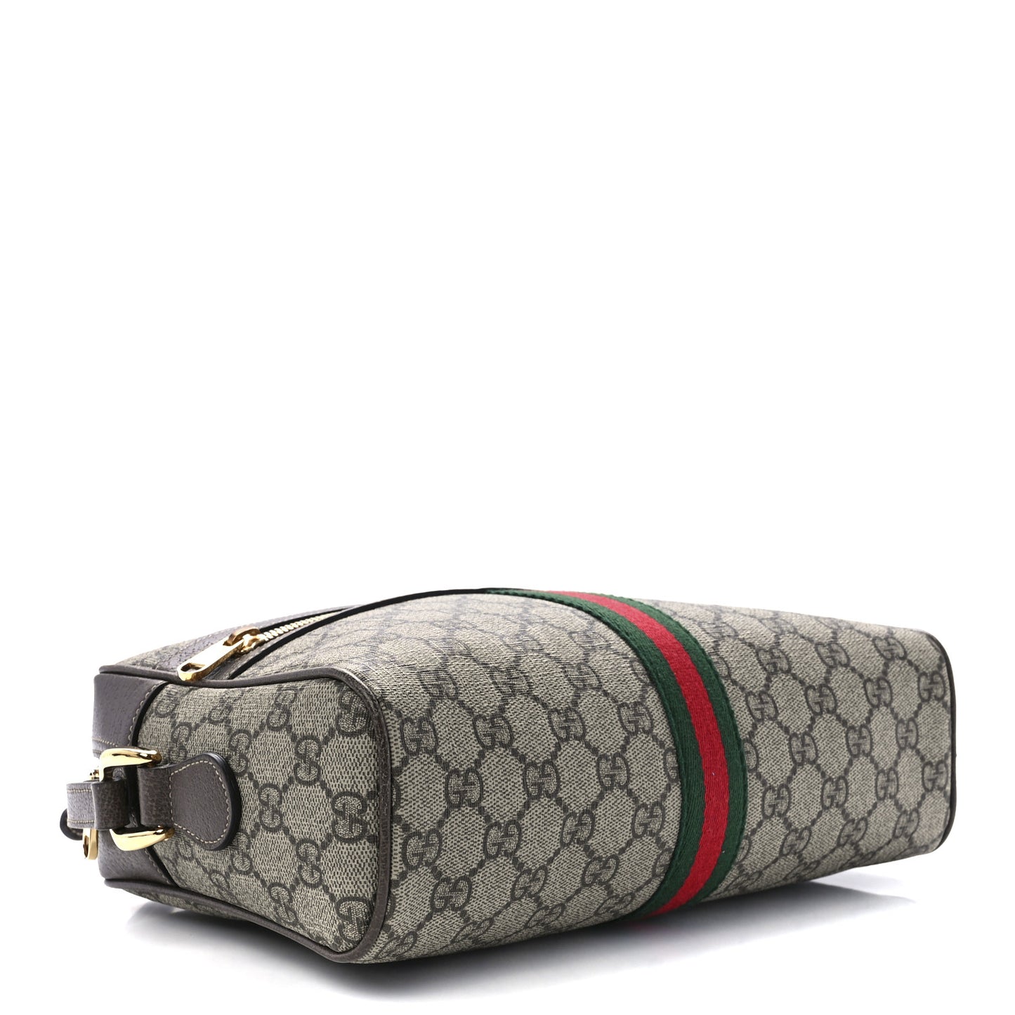 GG Supreme Monogram Web Small Ophidia Shoulder Bag Brown