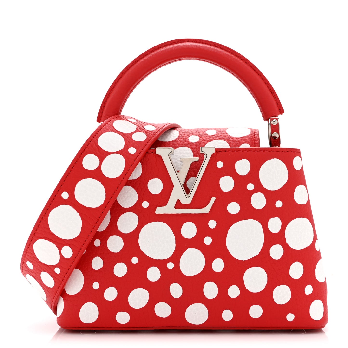 LV X YK Taurillon Capucines Mini Red White