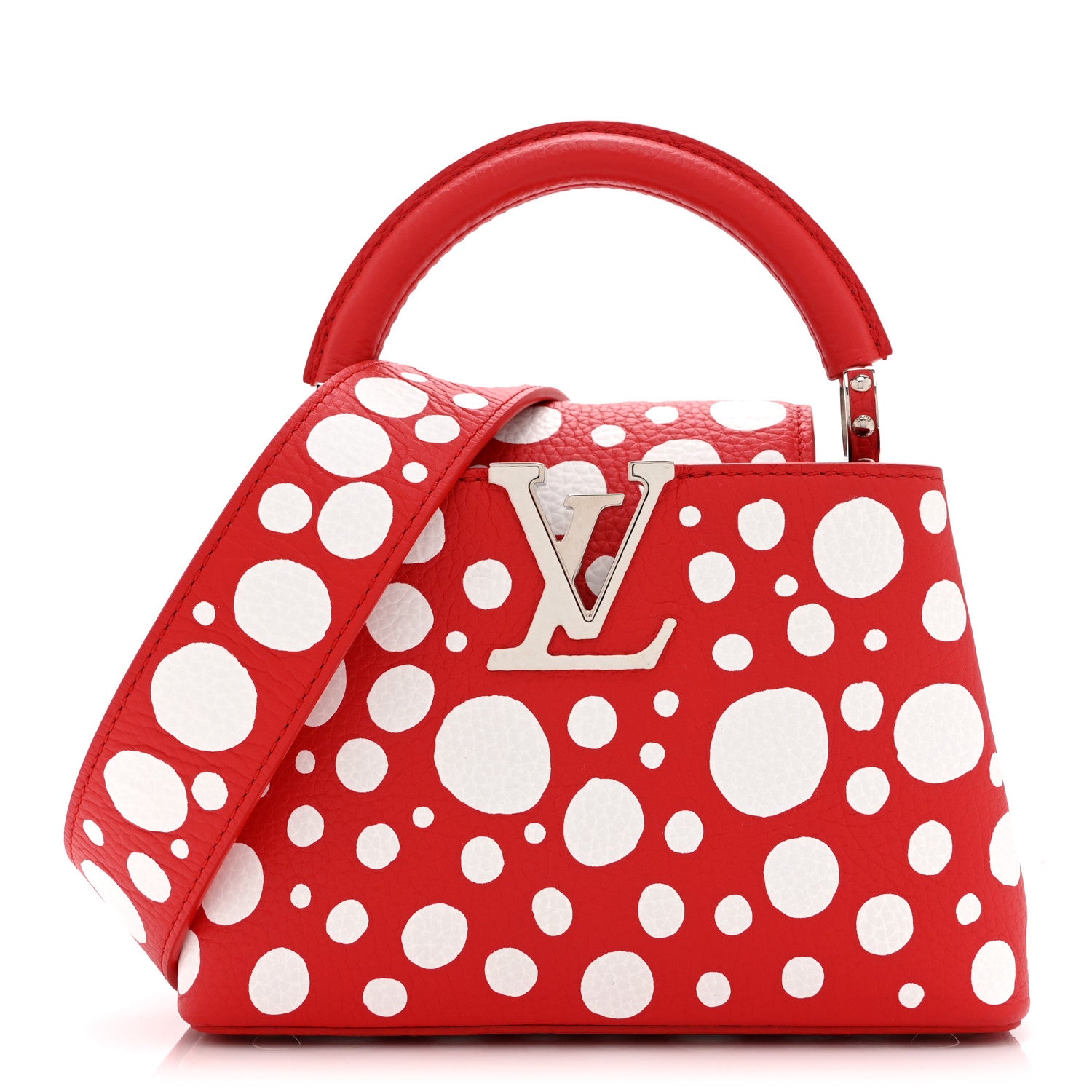 Louis Vuitton LV X YK Taurillon Capucines Mini Red White 1 of 9