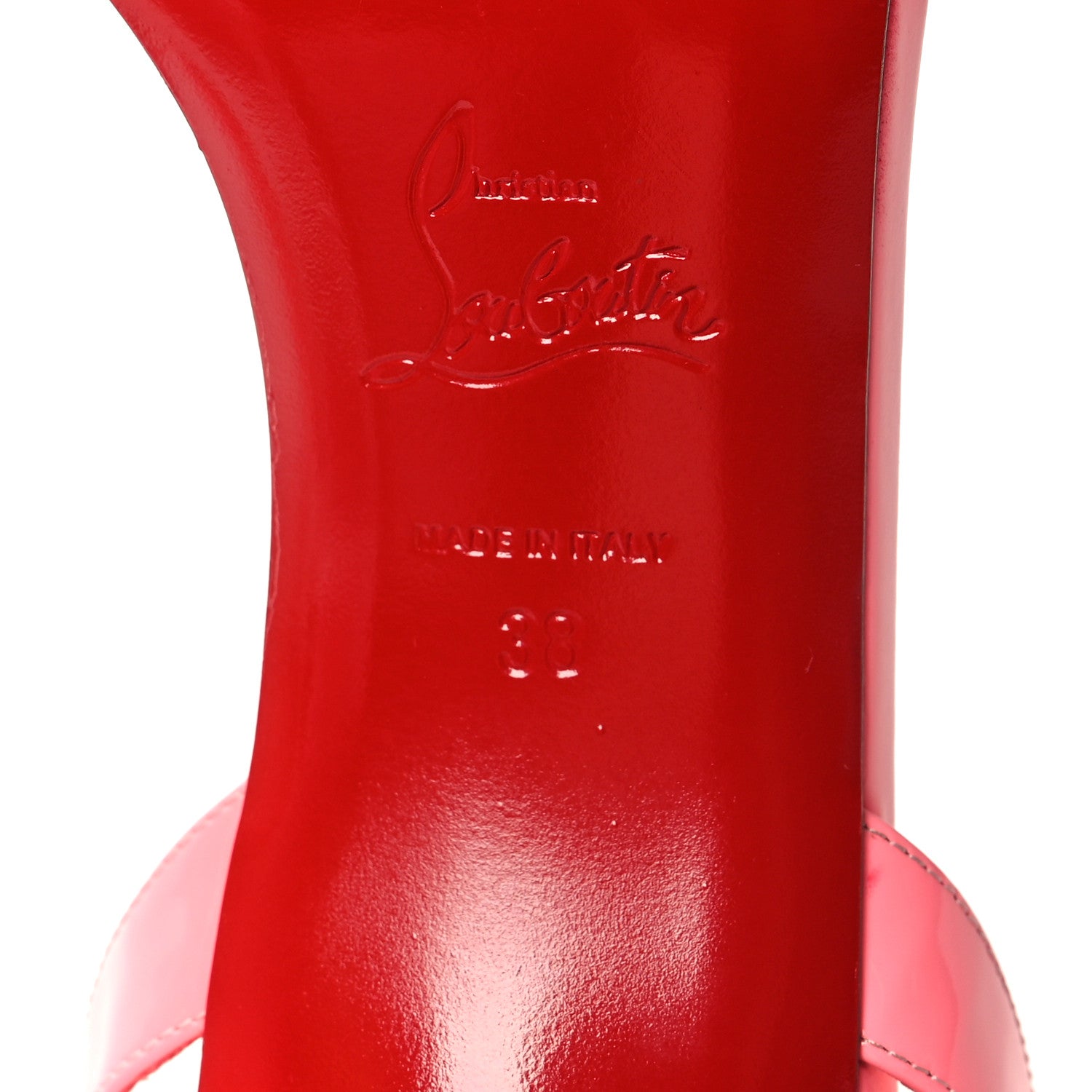 Christian Louboutin Patent Epic 70 Sandals 38 Bubble Gum 6 of 7