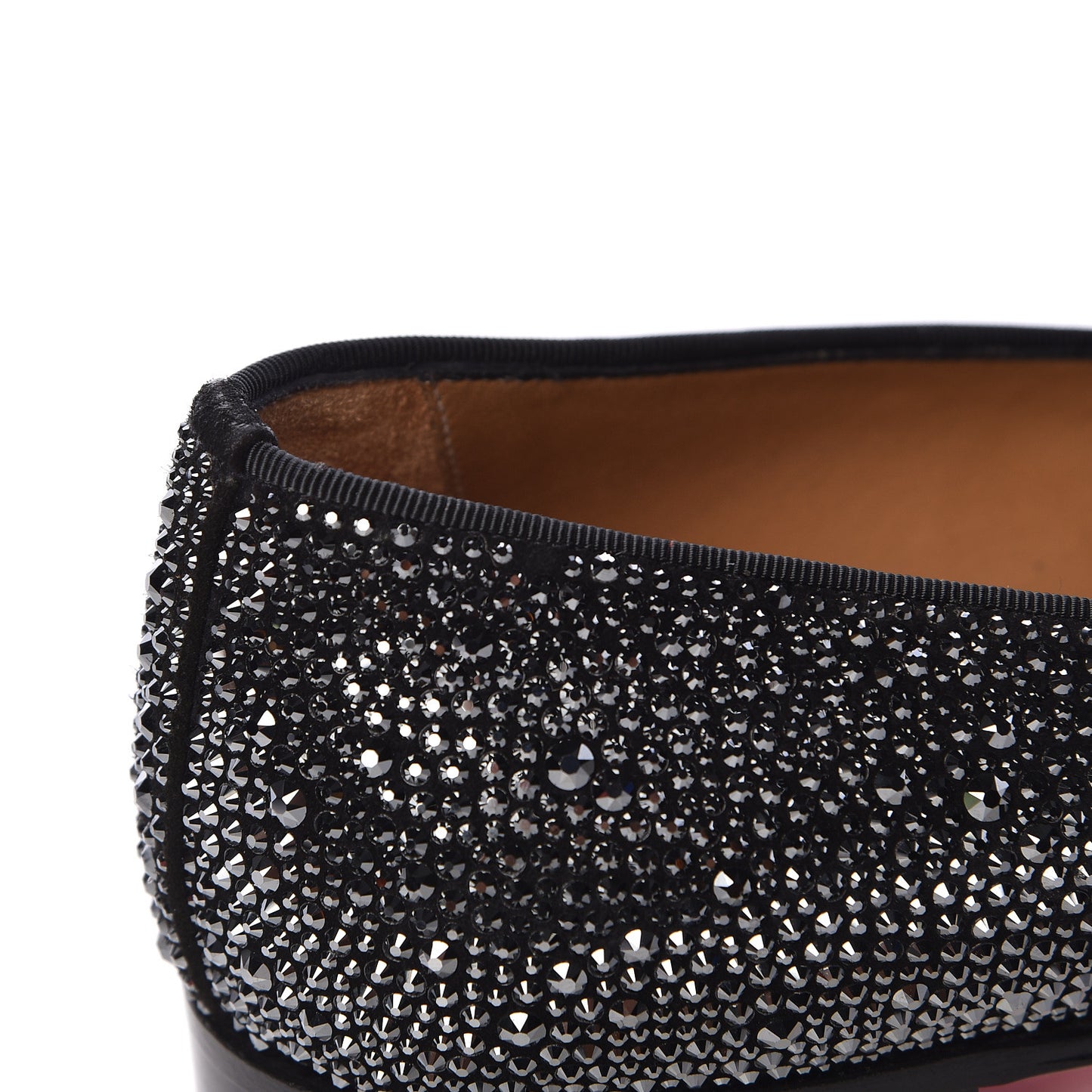Strass Veau Velours Mens Dandelion Flat Loafers 42.5 Black