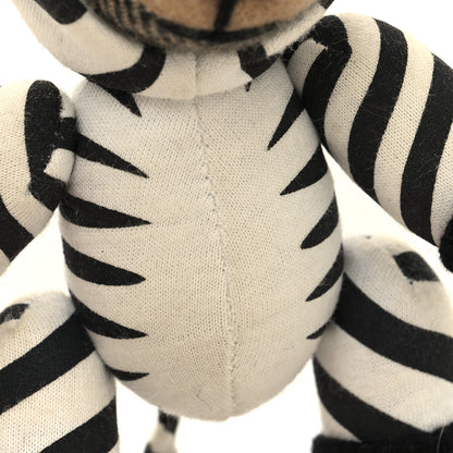 Burberry Cashmere Thomas Zebra Costume Teddy Bear Keychain Charm Black White 4 of 4