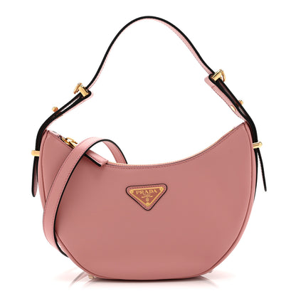 Prada Soft Calfskin Arque Shoulder Bag Alabastro 1 of 10