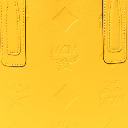 MCM Calfskin Maxi Monogram Mini Liz Tote Old Gold 8 of 11