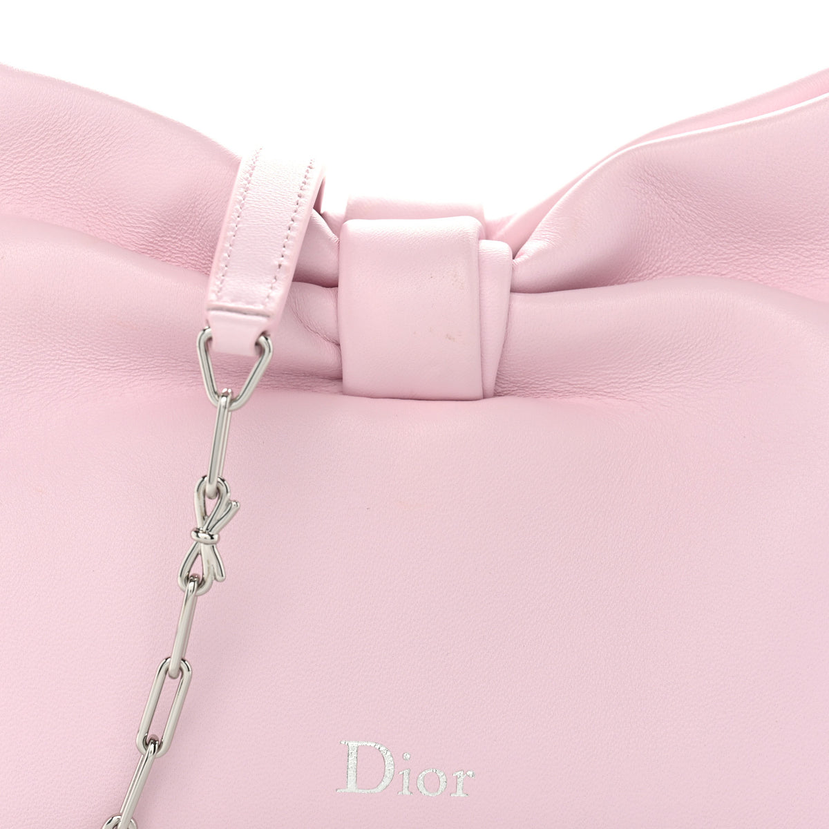 Christian Dior Lambskin Small Bow Bag Rose Songe 8 of 11