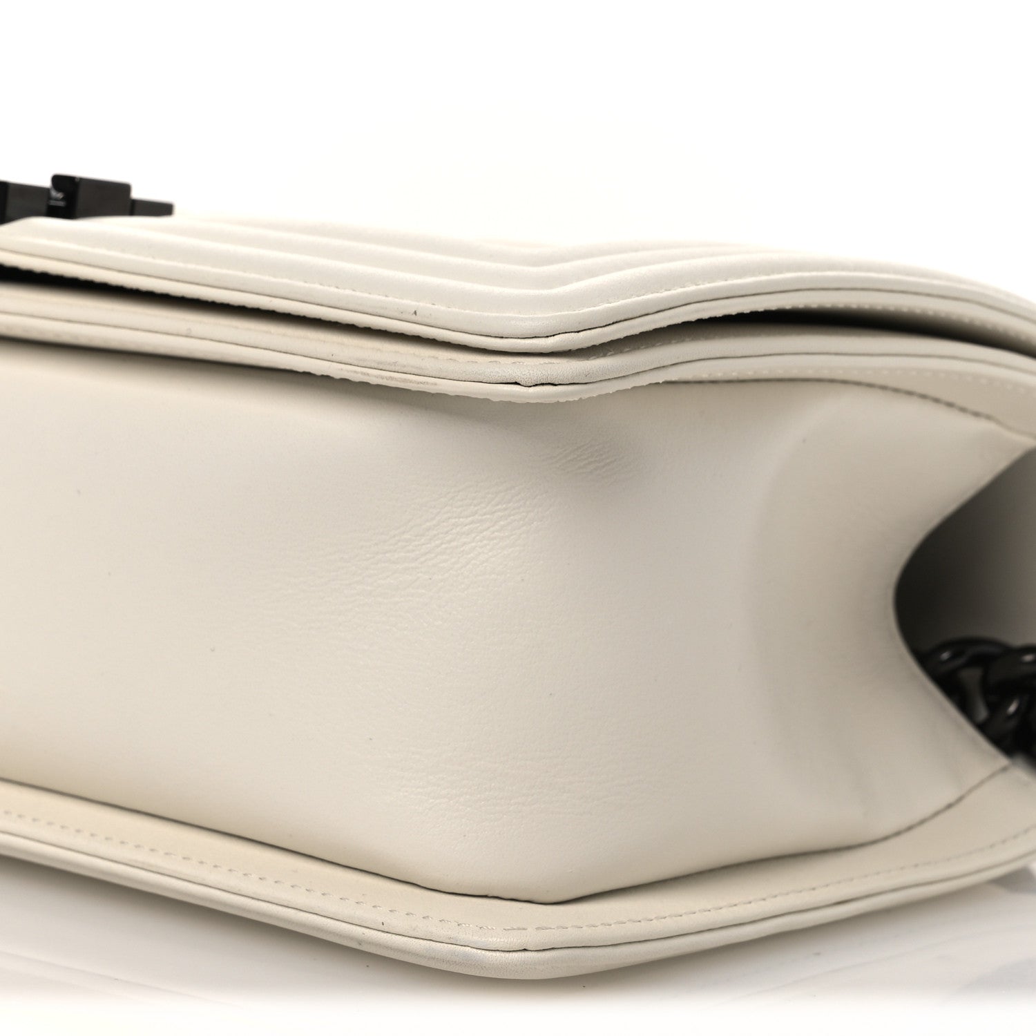 Chanel Calfskin Quilted Medium Boy Flap White 10 of 12