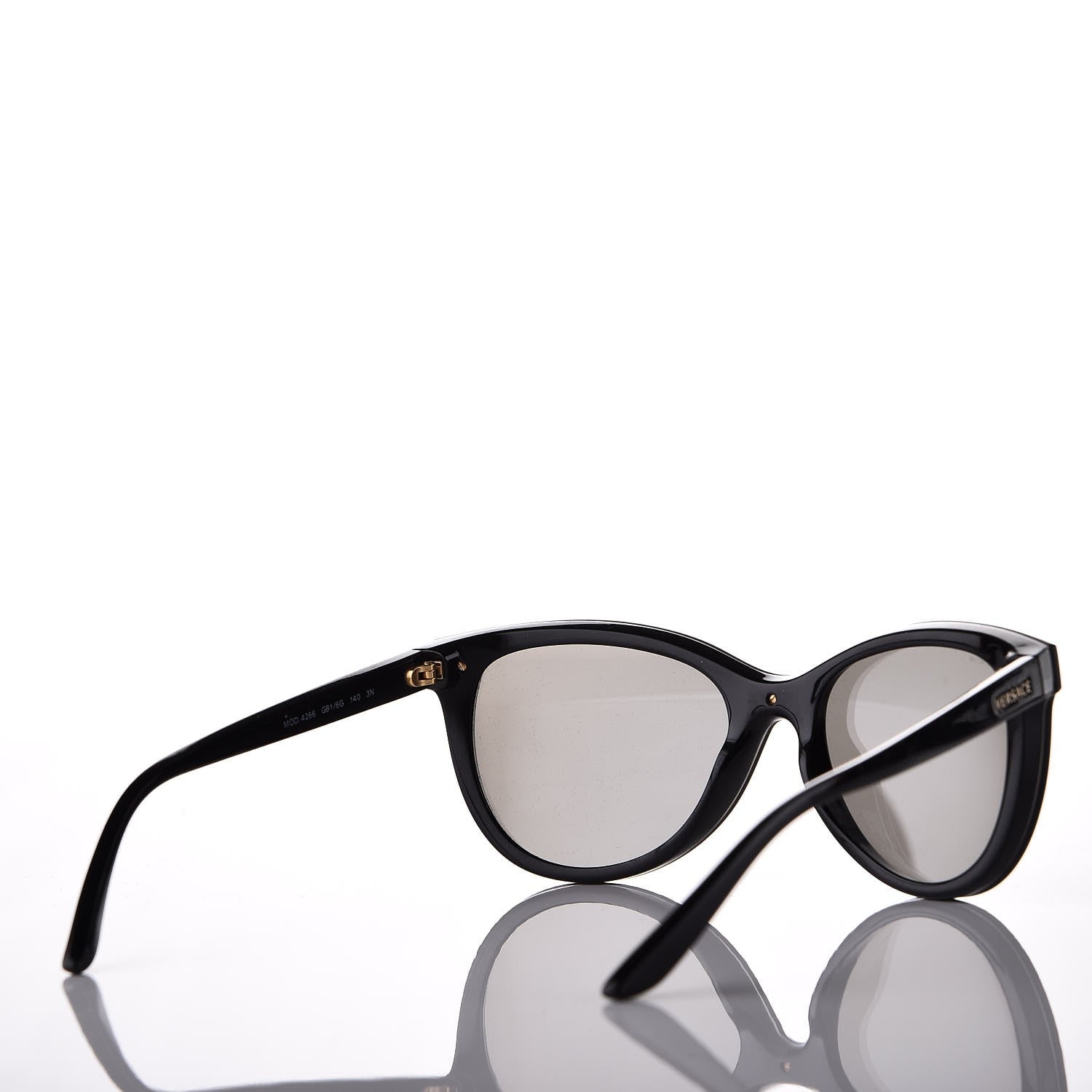 Versace Mirrored Cat Eye Sunglasses 4266 Black 4 of 9