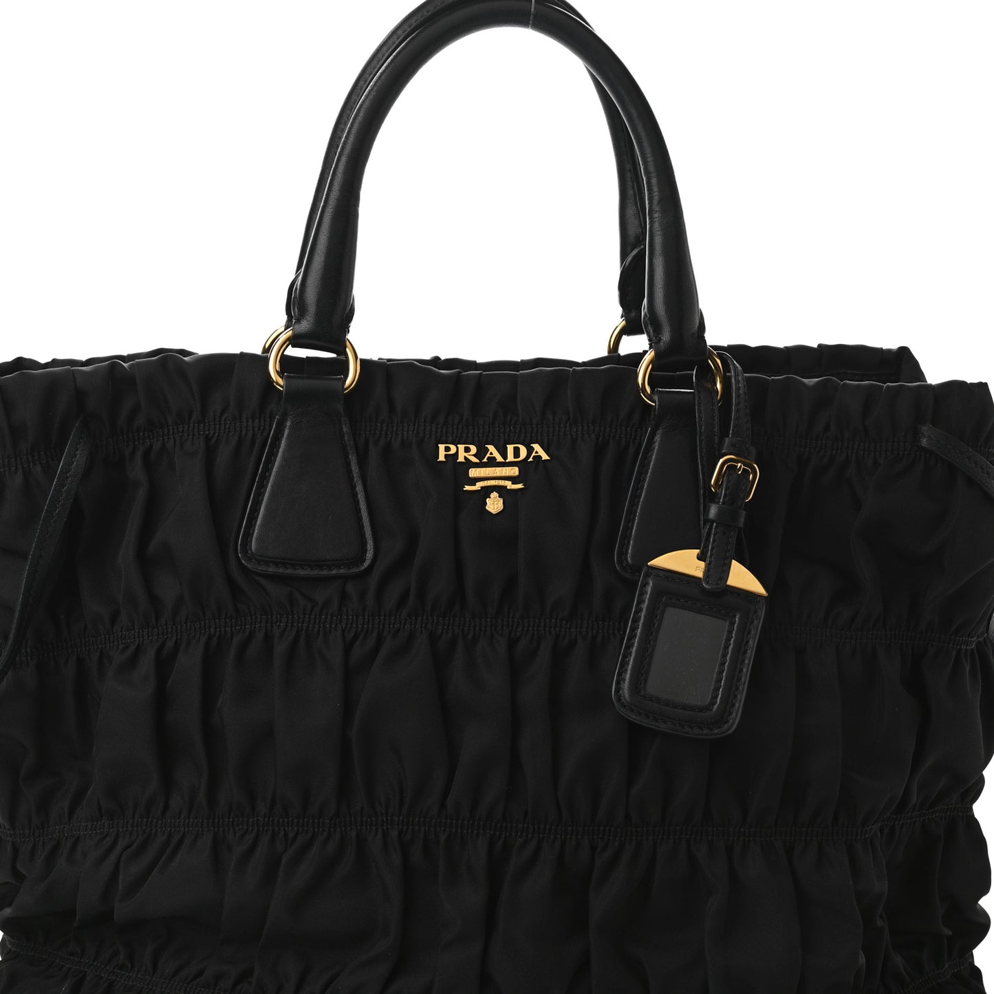 Tessuto Nylon Gaufre Tote Black