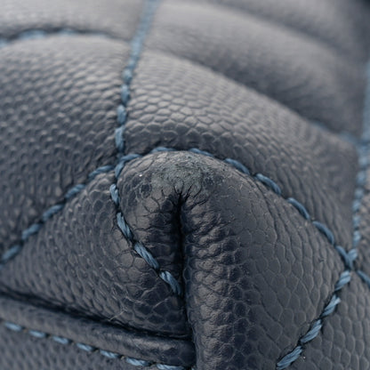 Chanel Caviar Lizard Quilted Medium Coco Handle Flap Navy 12 of 12