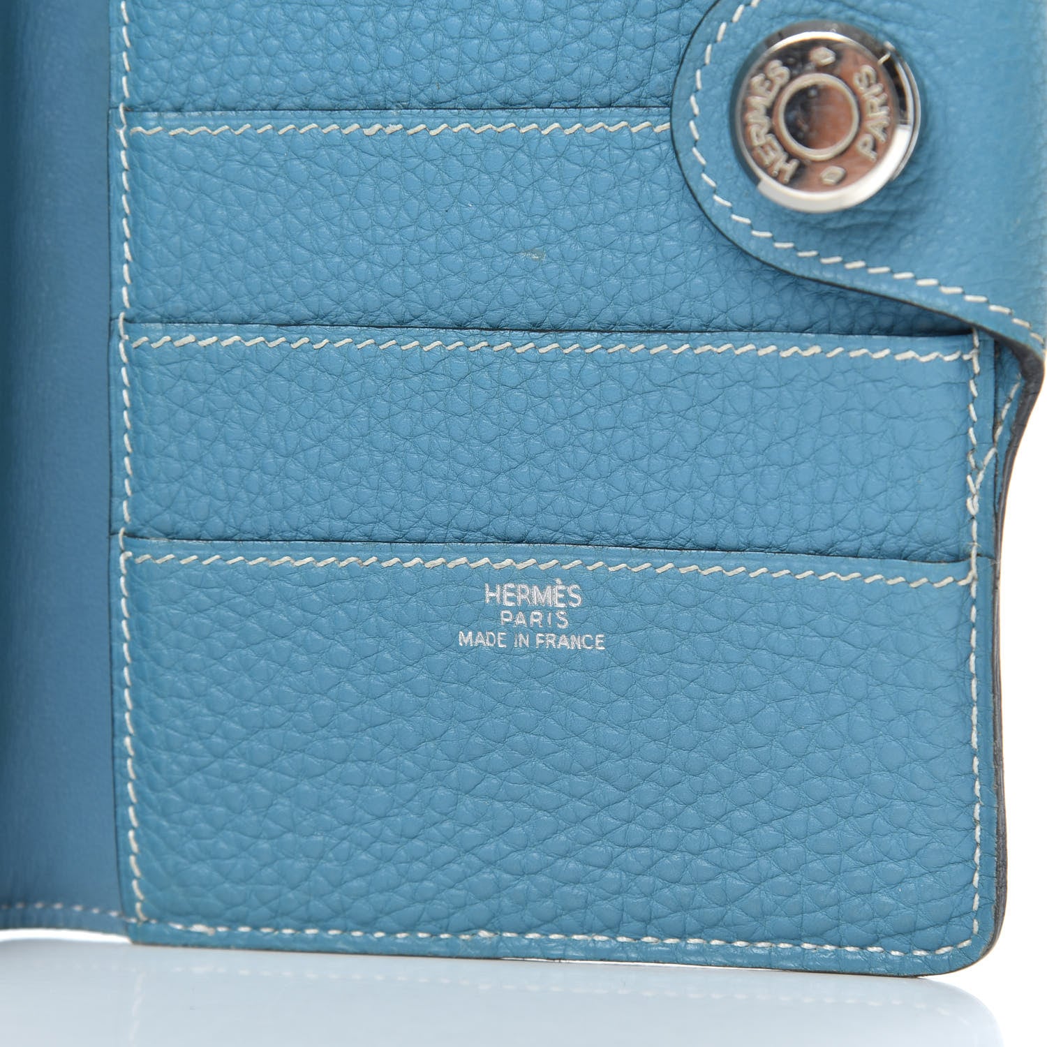 Hermes Togo Dogon Wallet Blue Jean 6 of 6