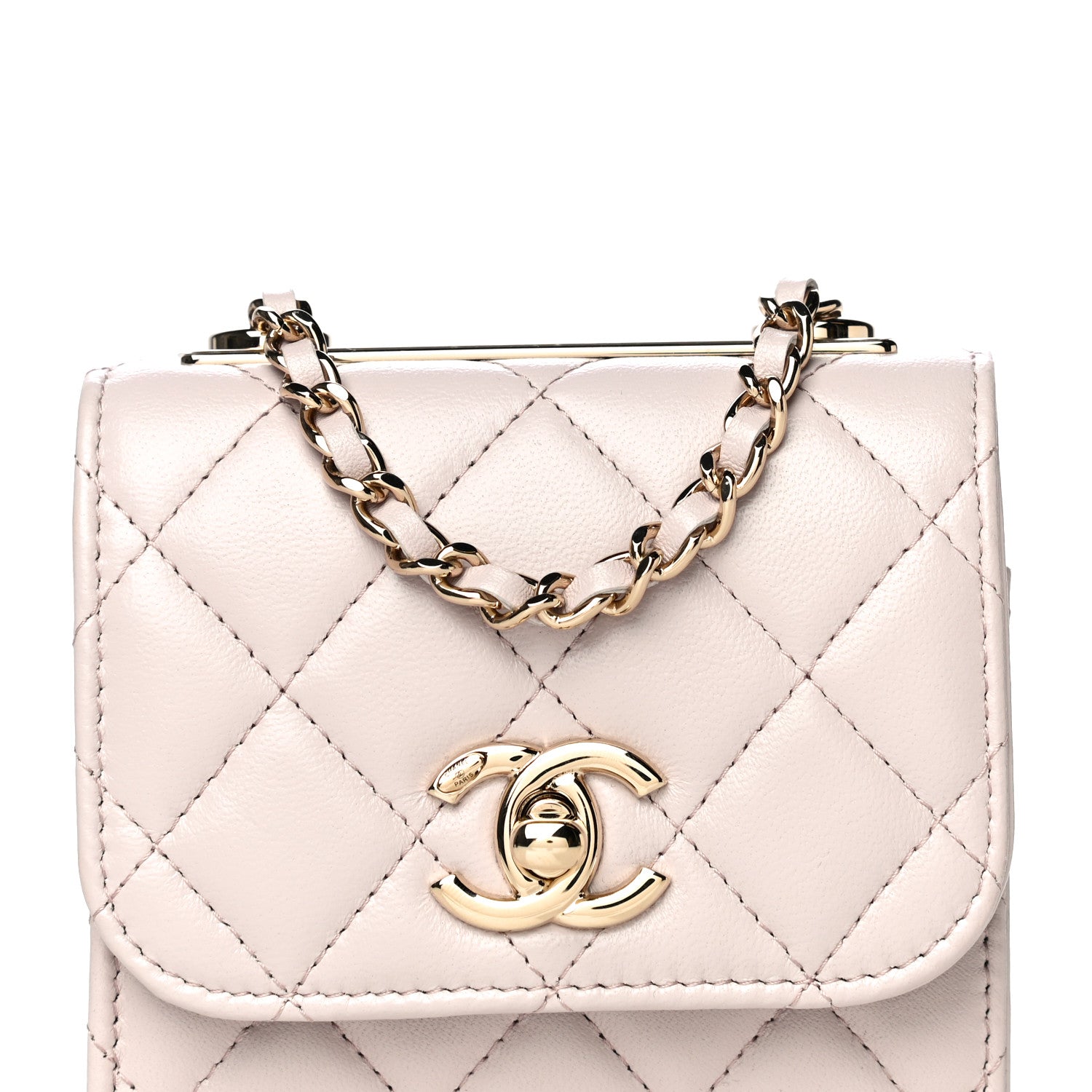 Chanel Lambskin Quilted Mini Trendy CC Clutch With Chain Light Purple 8 of 11