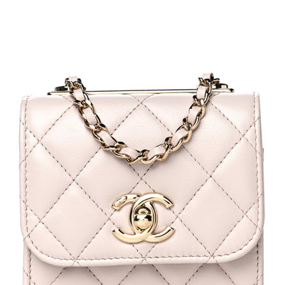 Chanel Lambskin Quilted Mini Trendy CC Clutch With Chain Light Purple 8 of 11