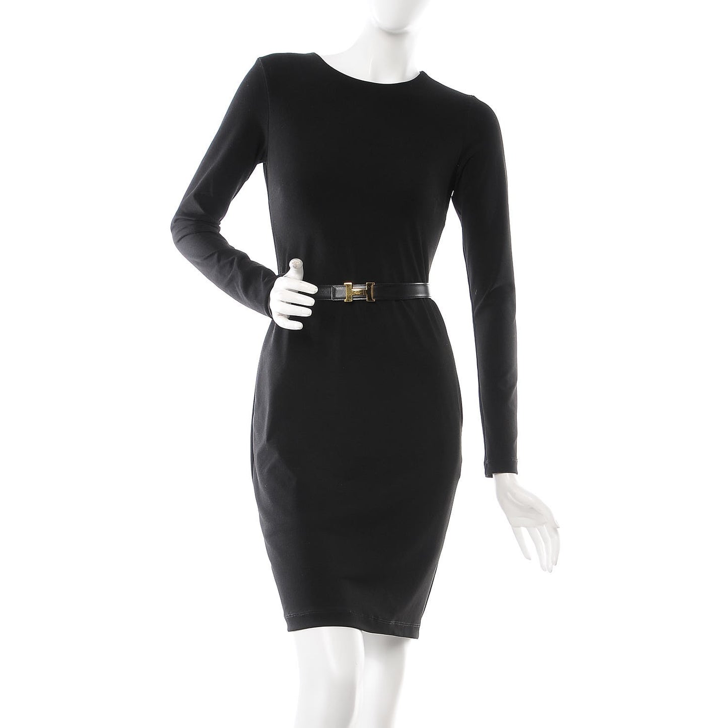 Box Courchevel Constance 24mm H Belt 65 Black Gold