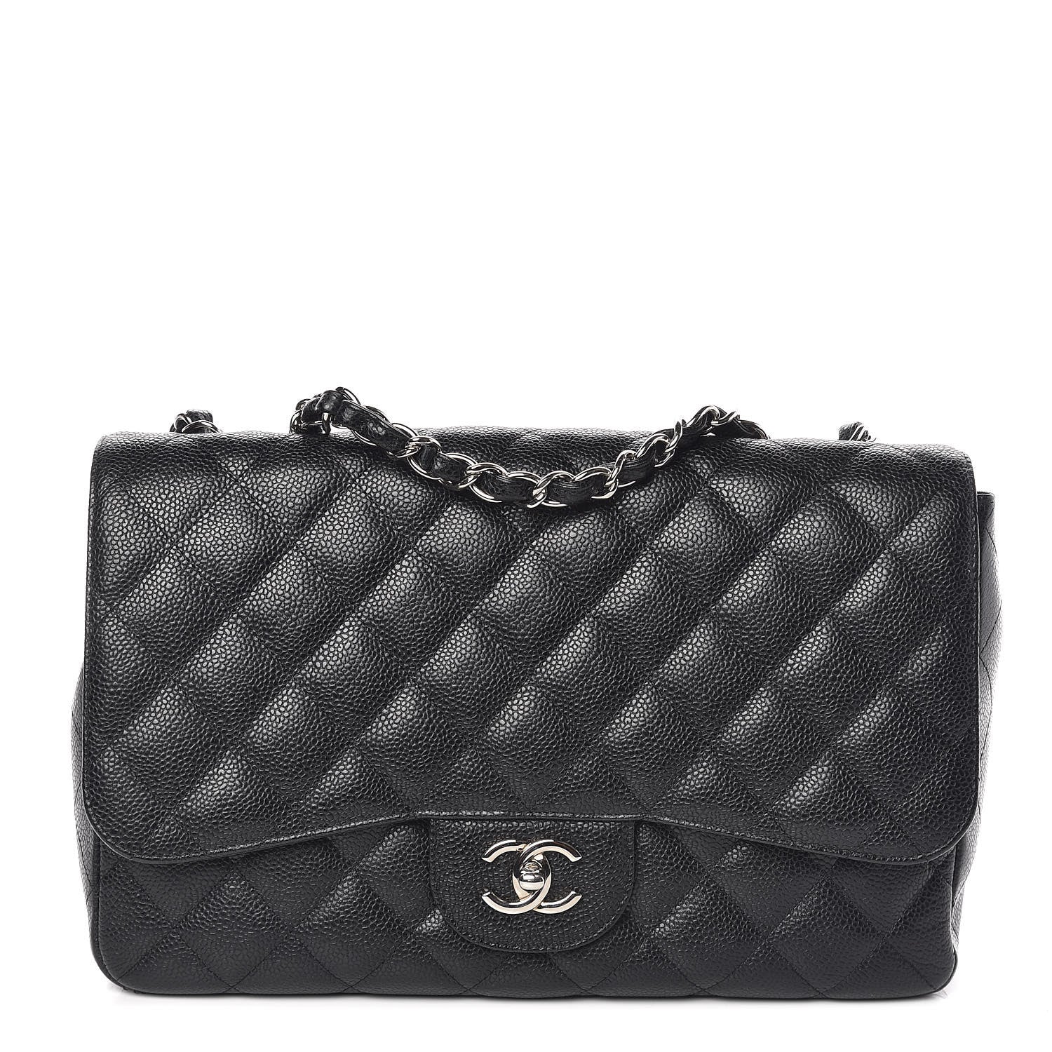 Chanel Caviar Quilted Jumbo Single Flap Black 1 of 11