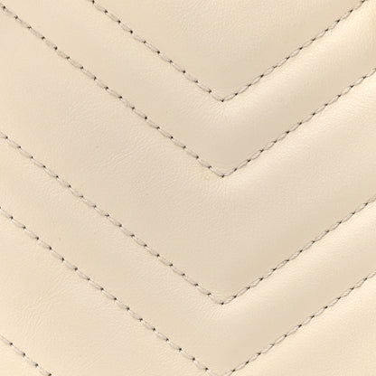 Gucci Calfskin Matelasse Small GG Marmont Chain Shoulder Bag White 8 of 13