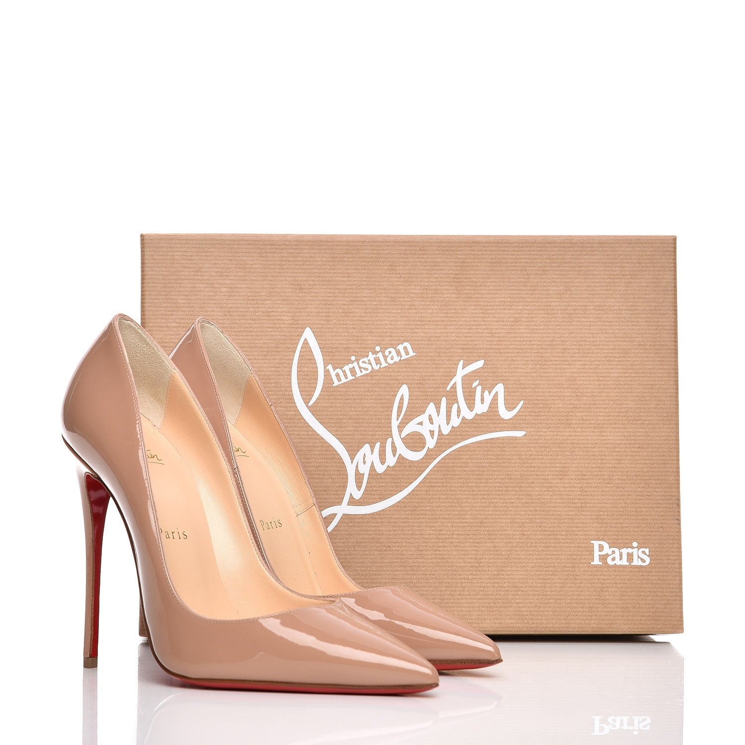 Christian Louboutin Patent So Kate 120 Pumps 37.5 Nude 8 of 8
