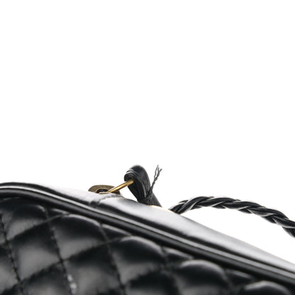 Gucci Calfskin Web Trapuntata Small GG Shoulder Bag Black 11 of 13