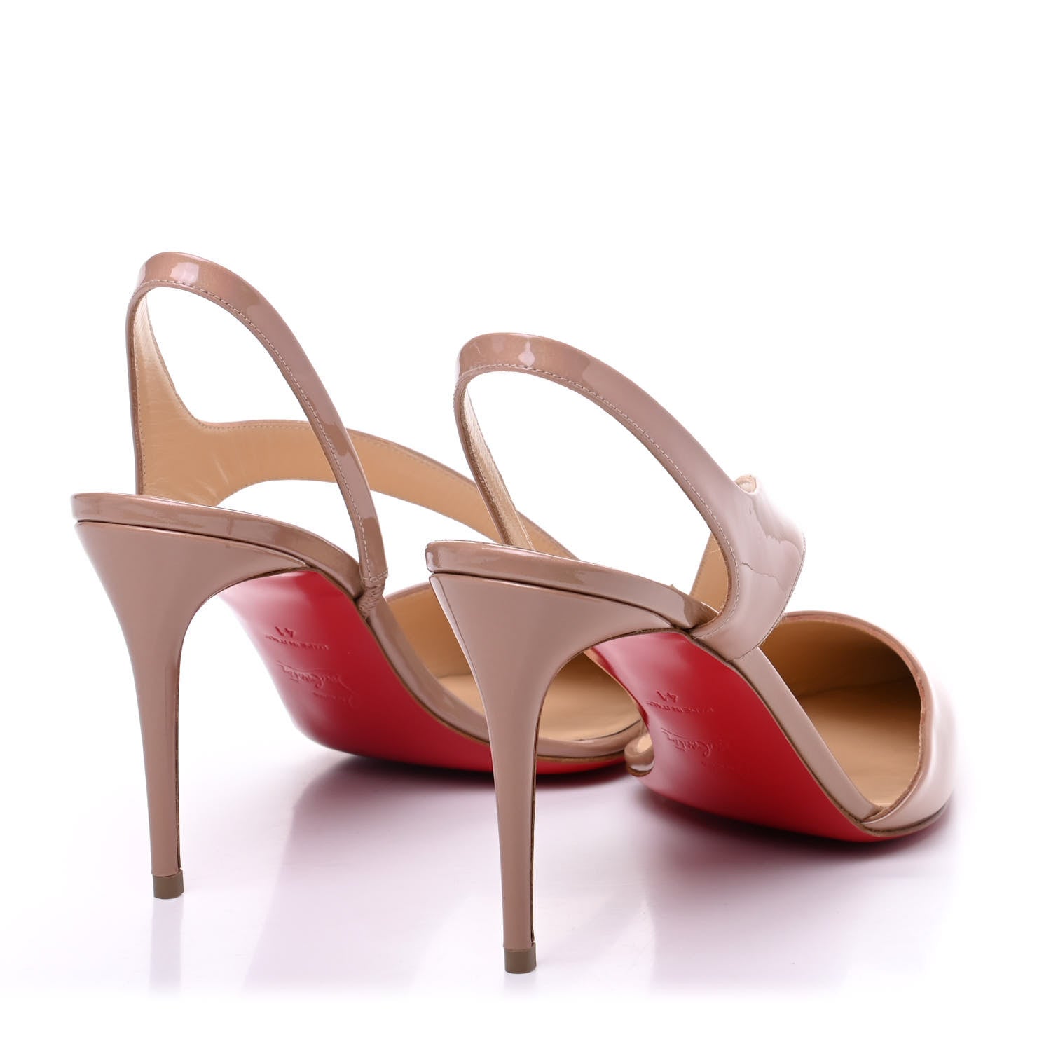 Christian Louboutin Patent Brandina 85 Pumps 41 Sun Nude 4 of 9