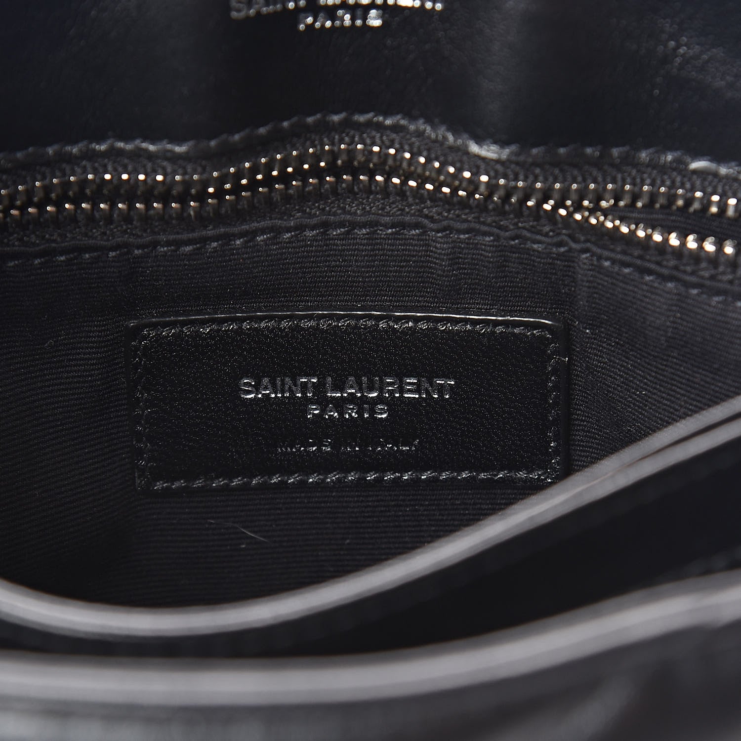 Saint Laurent Calfskin Y Quilted Monogram Toy Loulou Crossbody Bag Black 6 of 9