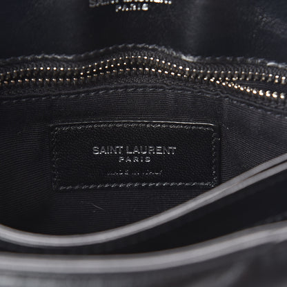 Saint Laurent Calfskin Y Quilted Monogram Toy Loulou Crossbody Bag Black 6 of 9
