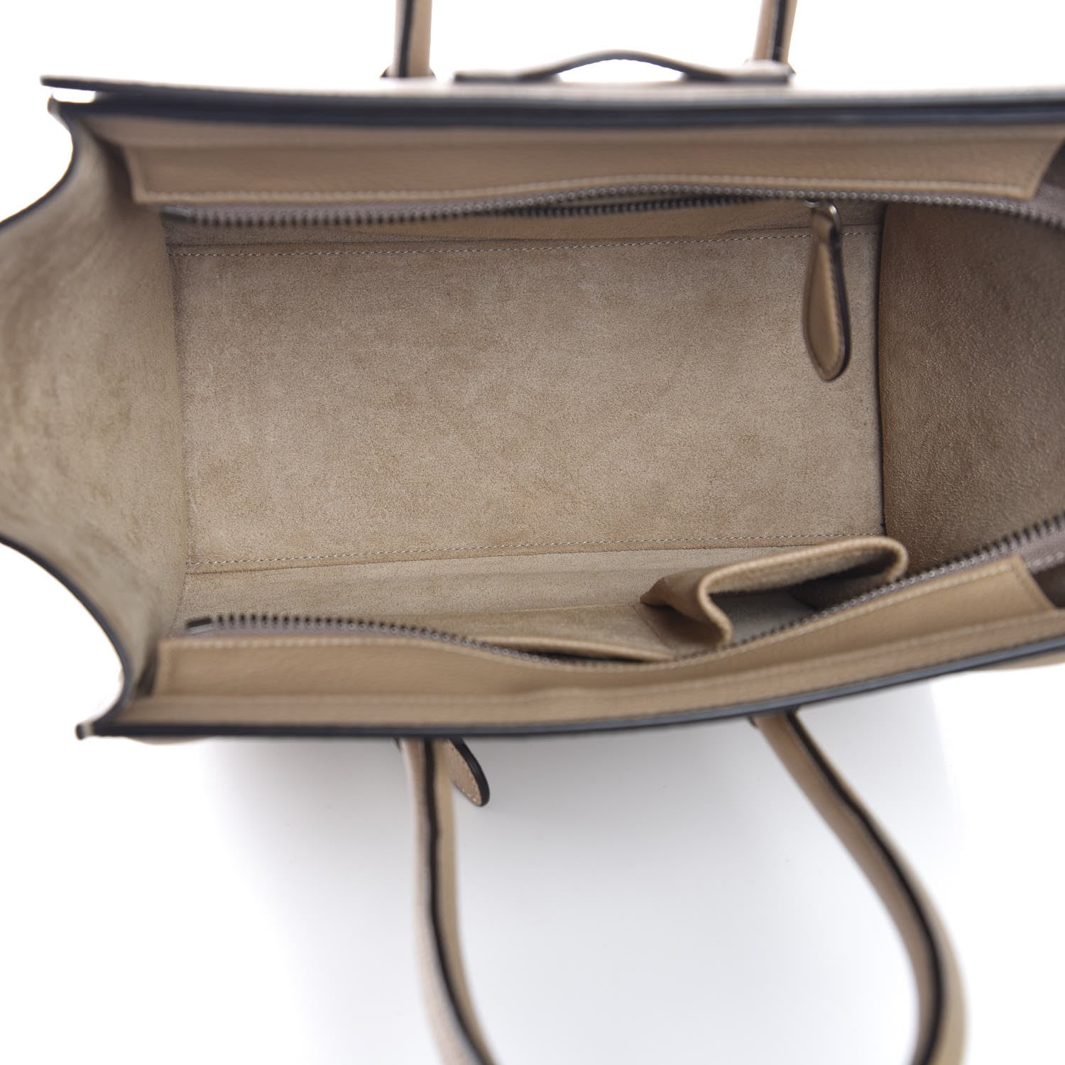 Celine Drummed Calfskin Micro Luggage Dune 7 of 13