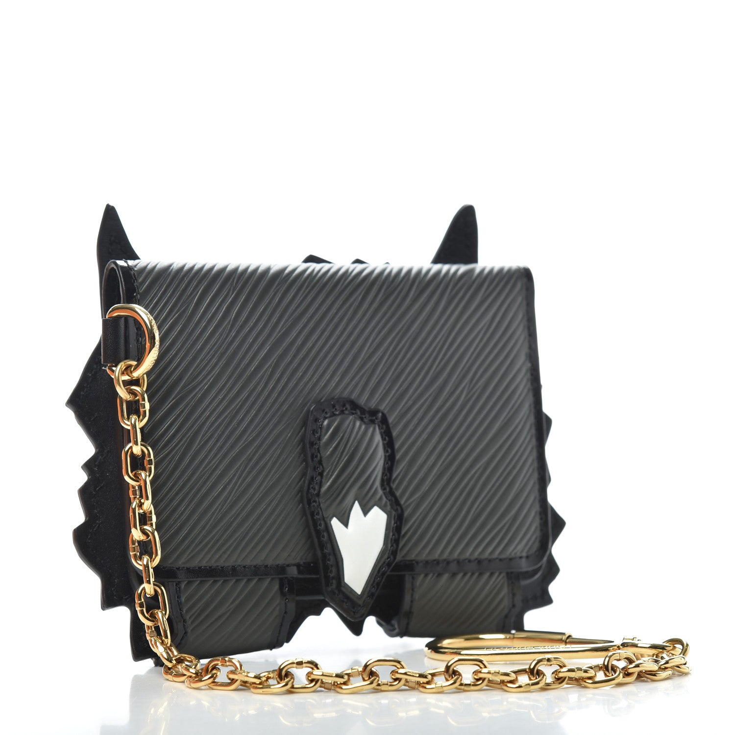 Louis Vuitton Epi Catogram Calfskin Cat Card Holder Black 2 of 6