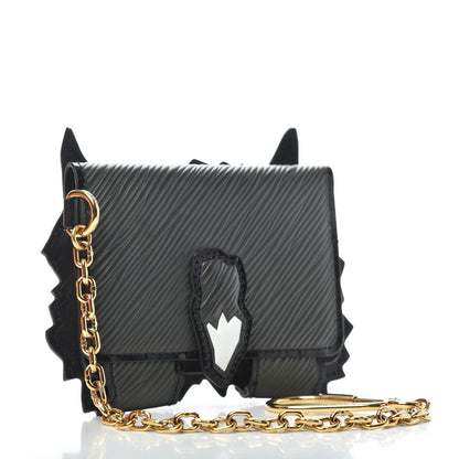 Louis Vuitton Epi Catogram Calfskin Cat Card Holder Black 2 of 6