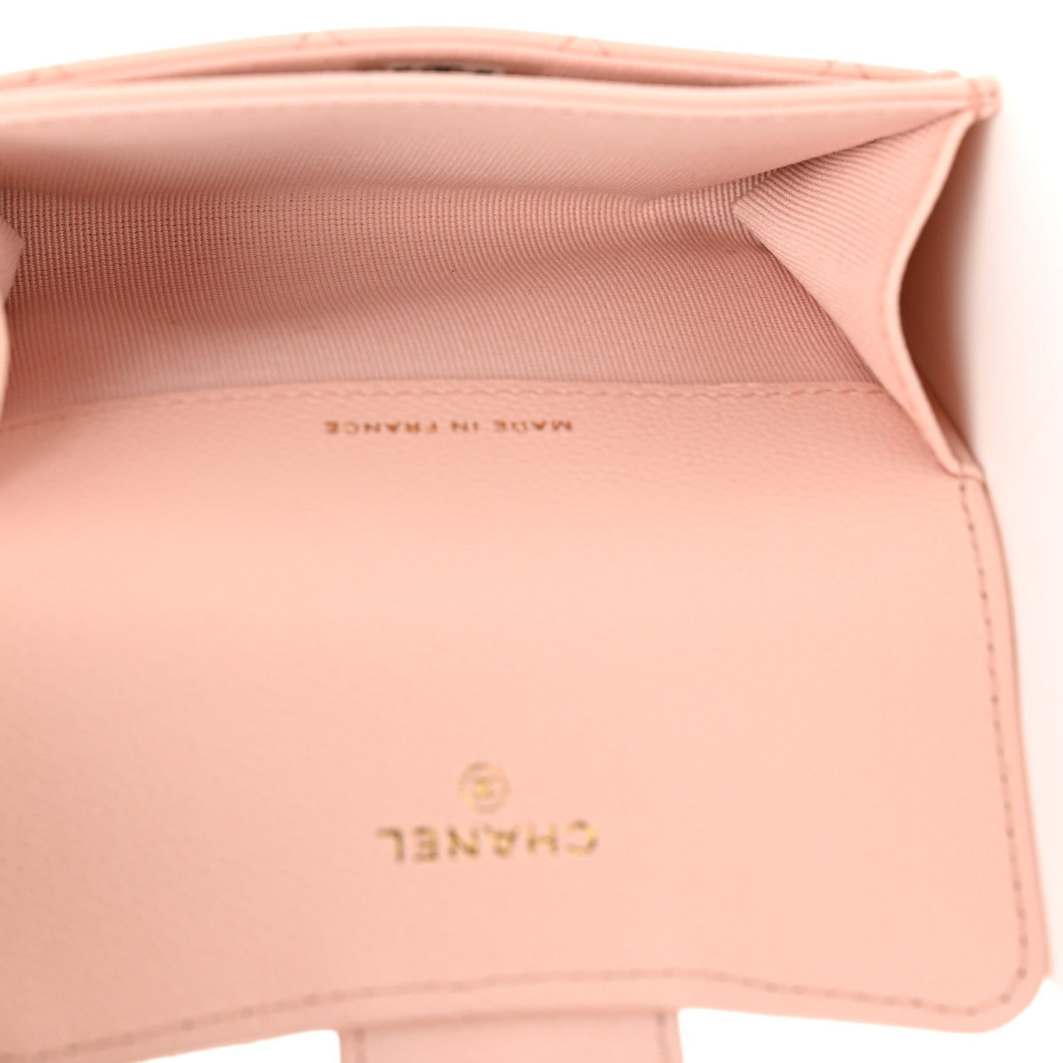 Chanel Caviar Quilted Flap Card Holder Wallet Light Pink 5 of 8
